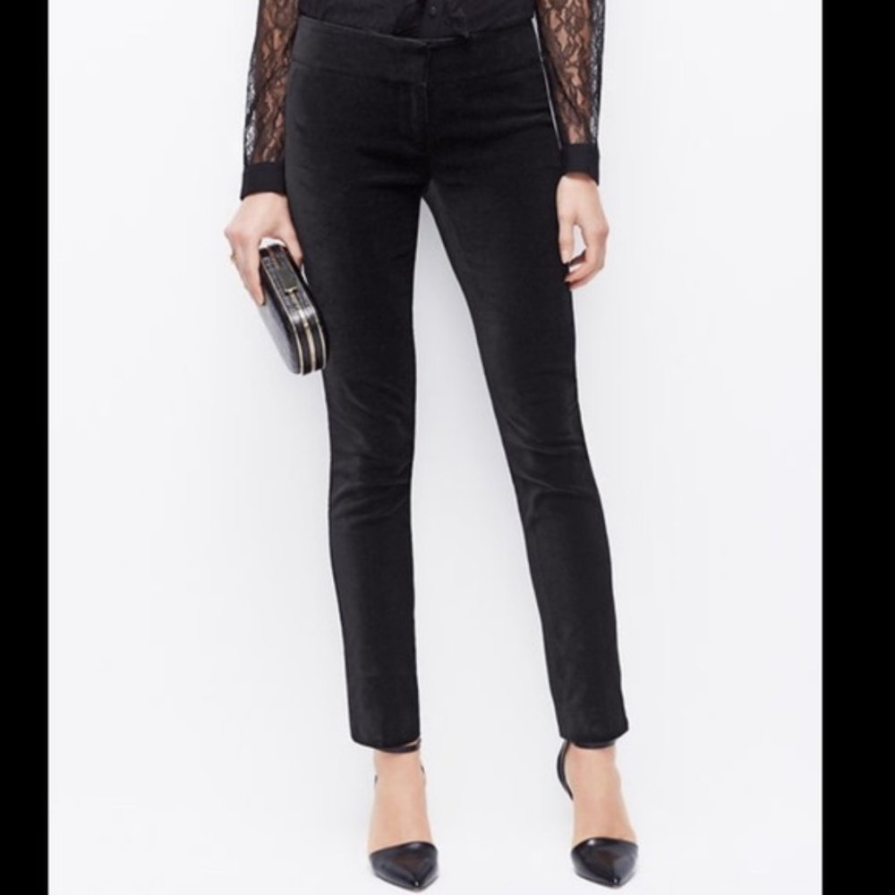 Ann Taylor Black Velvet Ankle Pants
